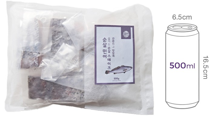 순살 민어 스테이크 500g (냉동)