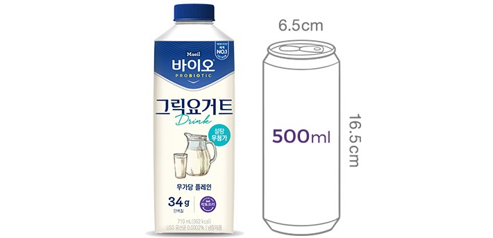 [매일유업] 바이오 드링크 그릭요거트 무가당 플레인 710mL