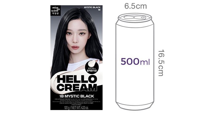 [미쟝센] 뉴 헬로크림 1B 미스틱블랙 120g