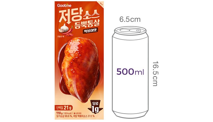 [굽네] 저당 소스듬뿍 통살 닭가슴살 떡볶이맛