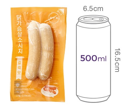 [탄단지] 닭가슴살 소시지 갈릭맛 (1개입)