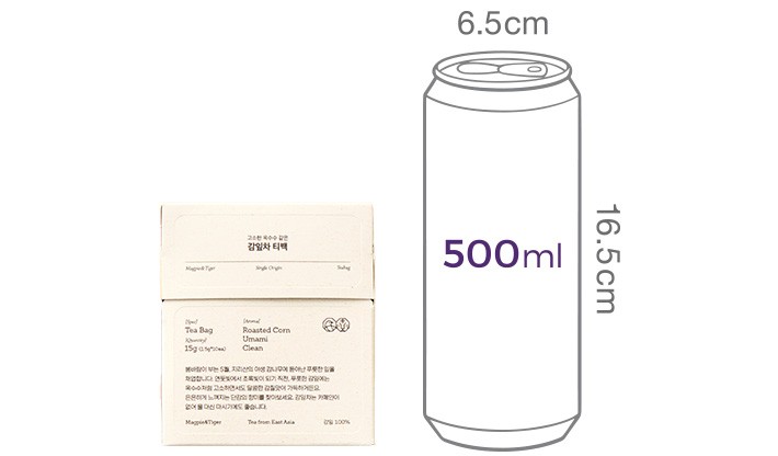 [맥파이앤타이거] 논카페인 티백 감잎차 (1.5g X 10개입)