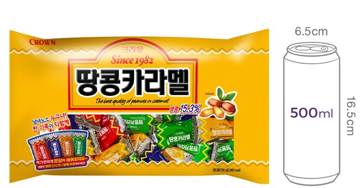 [크라운] 땅콩카라멜 720g
