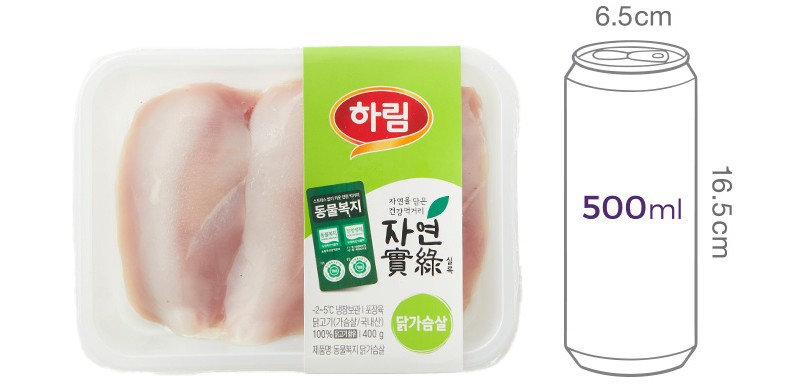 [자연실록] 무항생제 닭 가슴살 500g