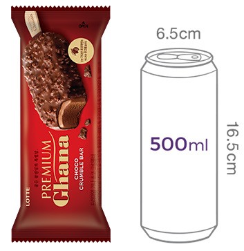 [롯데웰푸드] 가나 프리미엄 아이스 초코 크럼블바 80mL