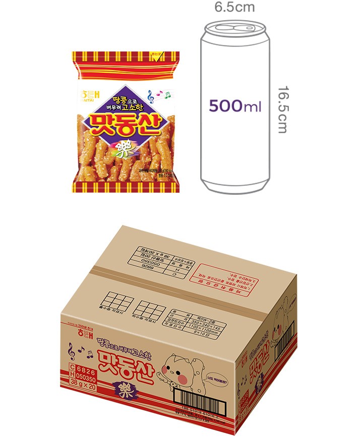 [해태] 맛동산 미니 박스 38g x 20개입