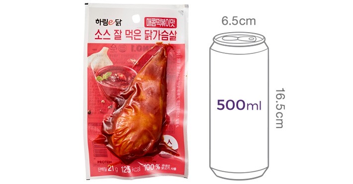 [하림이닭] 소스 잘 먹은 닭가슴살 떡볶이맛 110g