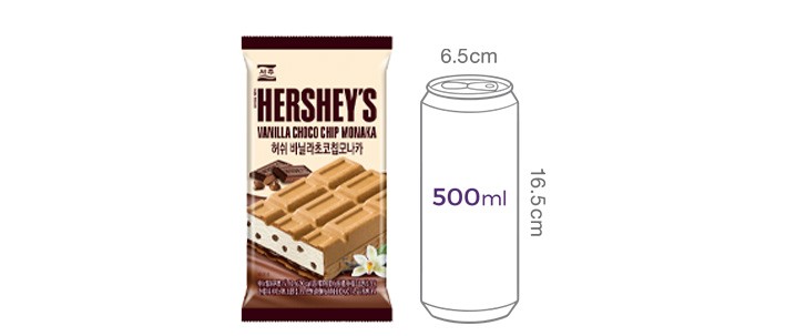 [허쉬] 바닐라초코칩 모나카 (140mL X 3개)