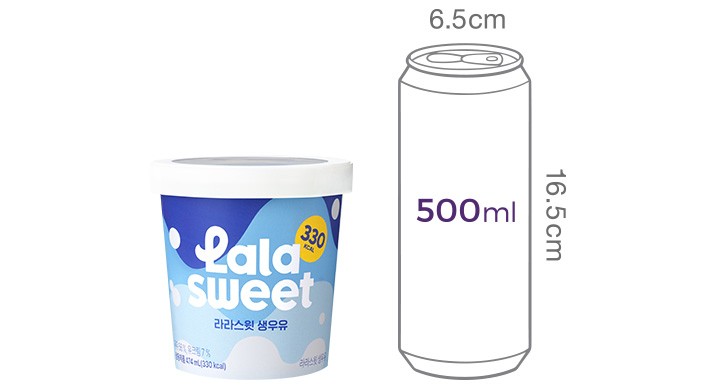 [라라스윗] 생우유 아이스크림 474mL