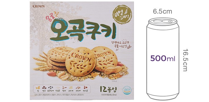 [크라운] 오곡쿠키 288g