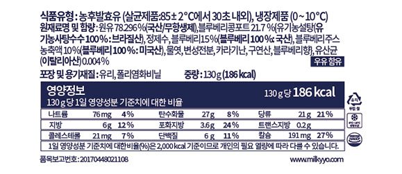 [밀키요] 스퀴징 요거트 블루베리 120mL X 3입