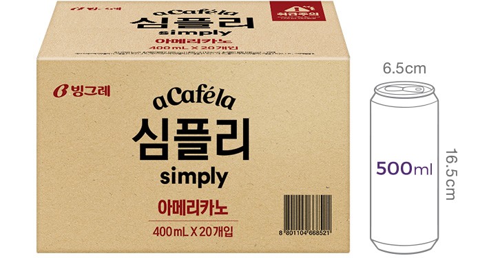 [아카페라] 심플리 아메리카노 (400mL X 20입)
