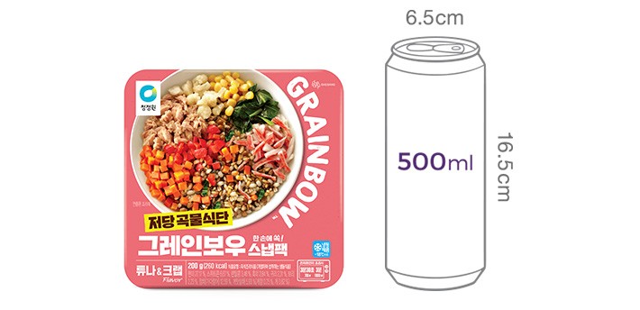 [청정원] 그레인보우 튜나 크랩 저당 도시락