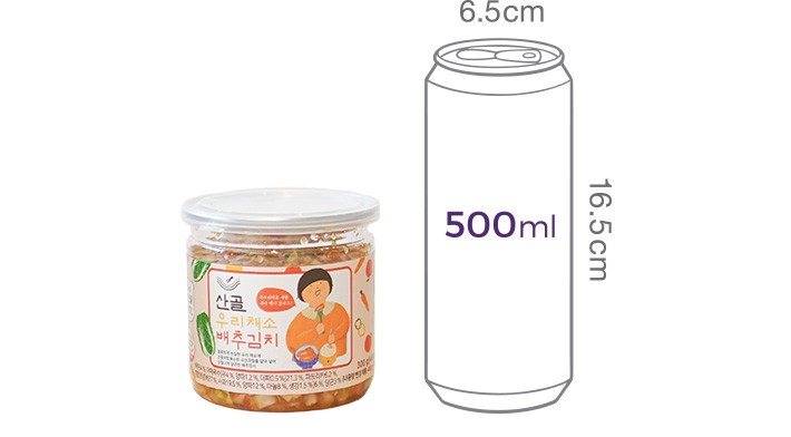 [에코맘의산골이유식]산골 우리채소배추김치 300g