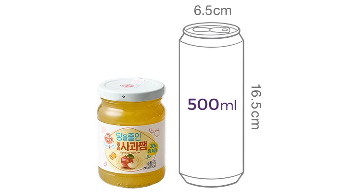 [오뚜기] 라이트 슈가 사과잼 290g