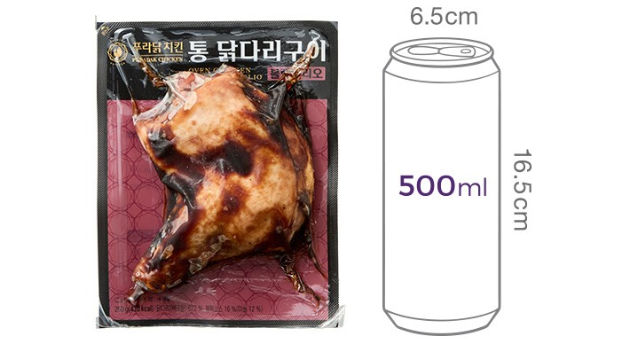 [푸라닭] 통 닭다리 구이 블랙알리오 250g(냉동)