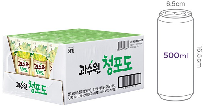 [남양] 과수원 청포도 주스 (190mL X 24개)