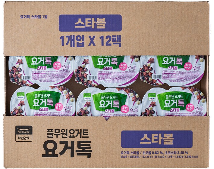 [풀무원다논] 요거톡 스타볼 (132g X 12개)