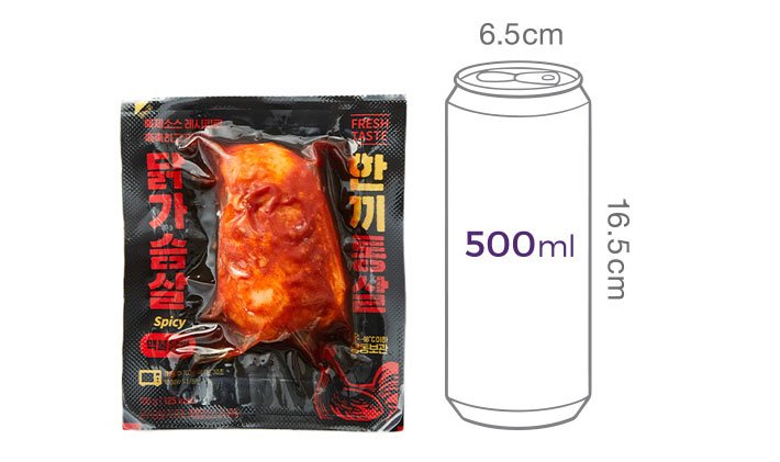 [한끼통살] 소스 닭가슴살 핵불닭맛 (1입)