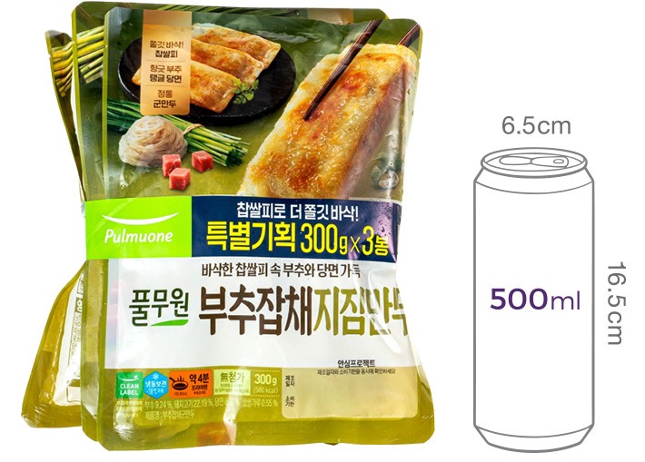[풀무원] 부추잡채지짐만두 300g*3