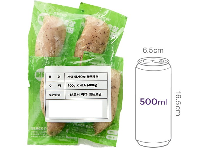 [모두의식단] 저염 블랙페퍼 닭가슴살(냉동) 1개입