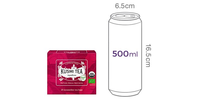 [쿠스미티] 유기농 아쿠아로사 모슬린 티백 (2g x 20개)