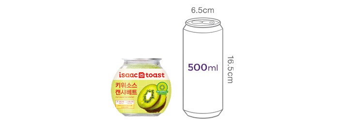 [제스트코] 이삭토스트 키위소스 캔샤베트 아이스크림 (190mL X 3개)