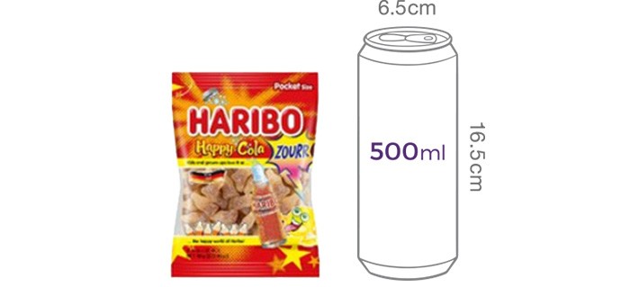 [하리보] 해피콜라향 사우어 젤리 80g