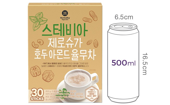 [맥널티] 스테비아 제로슈가 호두아몬드 율무차 (15g X 30개)