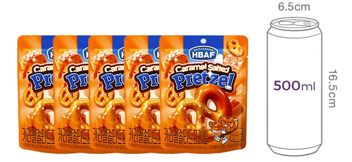 [HBAF] 카라멜 솔티드 프레첼 30g X 5개입