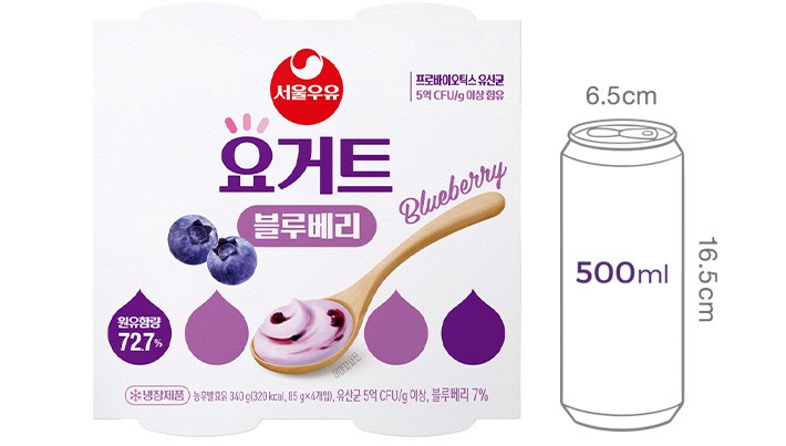 [서울우유] 블루베리 요거트 (85g X 4입)