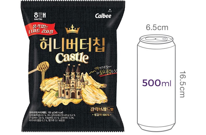 [해태] 허니버터칩 캐슬 갈릭브레드맛 100g