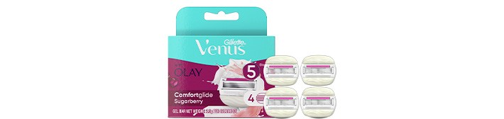 [질레트] 비너스 올레이 슈가베리 면도날 4개입