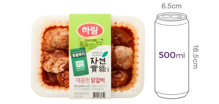 [자연실록] 동물복지 매콤한 닭갈비 400g (냉장)