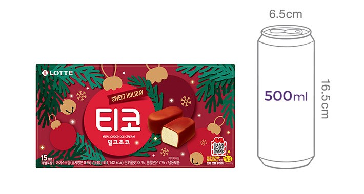 [롯데웰푸드] 티코 밀크초코 30mL X 15개입