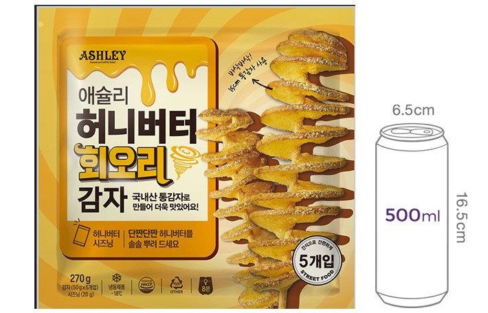 [컬리멤버스][애슐리] 허니버터 회오리감자 (5개입)