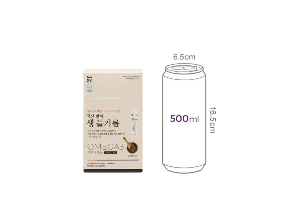 [청오] 국산 발아 생 들기름 5ml x 20개입 