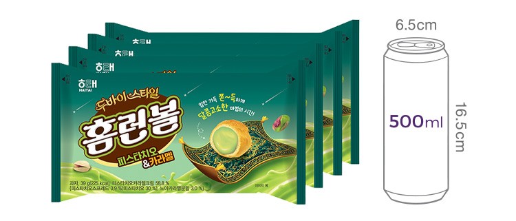 [해태] 홈런볼 피스타치오&카라멜 4번들 156g