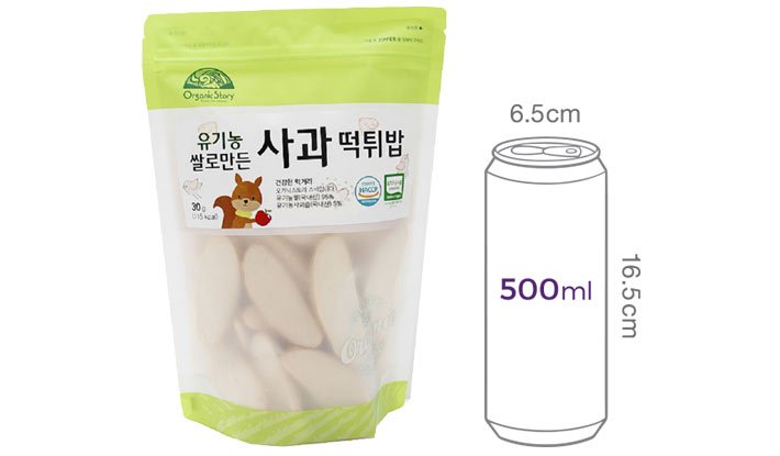 [오가닉스토리] 유기농 쌀로만든 사과떡튀밥 30g