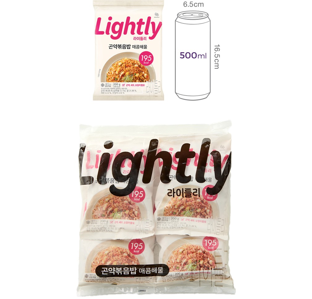 [라이틀리] 매콤해물 곤약볶음밥 (4개입)