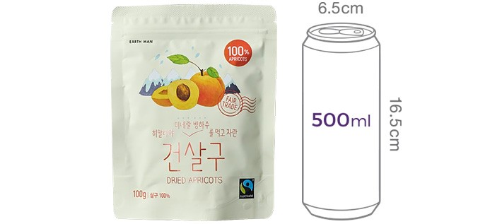 [어스맨] 무설탕 공정무역 히말라야 건살구 100g
