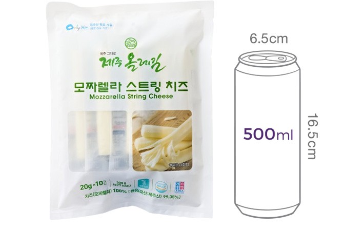 [올레길] 제주 모짜렐라 스트링 치즈 200g