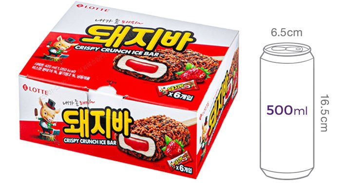 [롯데웰푸드] 돼지바 (70mL X 6개입)
