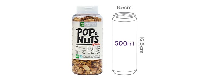 [유가원] 유기농 팝앤넛츠 240g