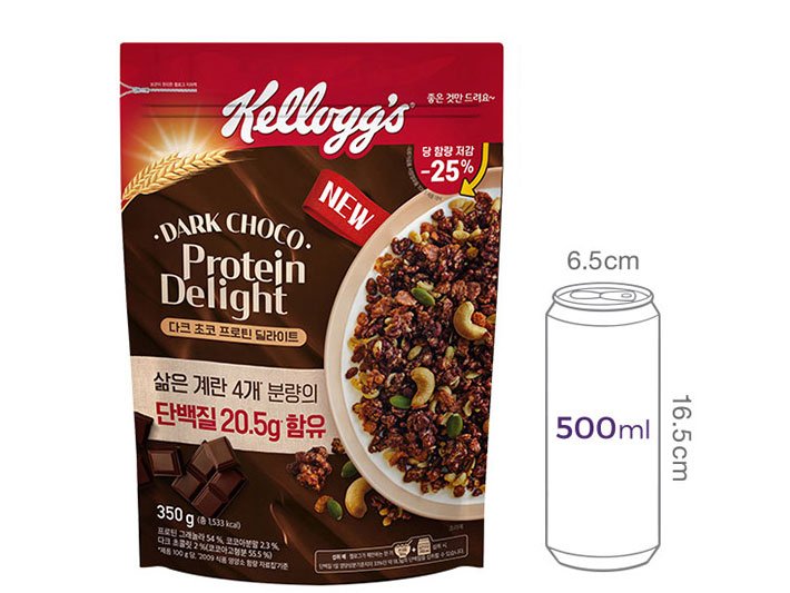 [켈로그] 다크 초코 프로틴 딜라이트 그래놀라 350g