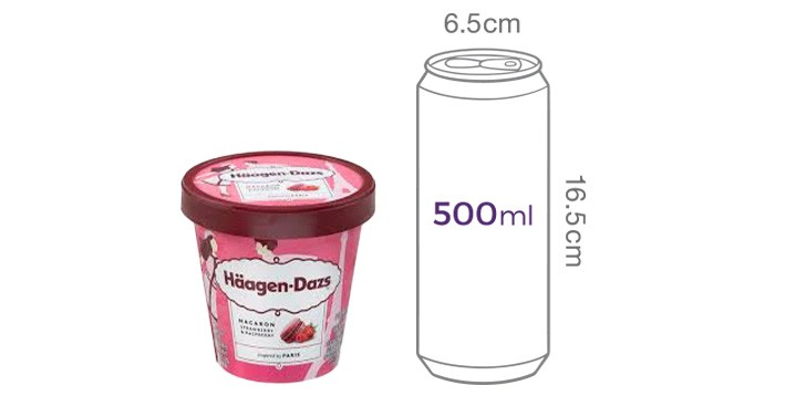 [하겐다즈] 파인트 마카롱 스트로베리 & 라즈베리 아이스크림 403mL 