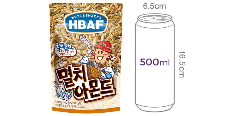 [HBAF] 멸치 아몬드 100g