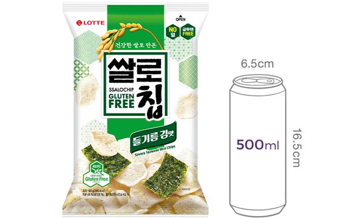 [롯데] 쌀로칩 들기름 김맛 100g