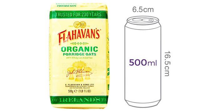 [플라하반] 유기농 포리지 오트밀 500g