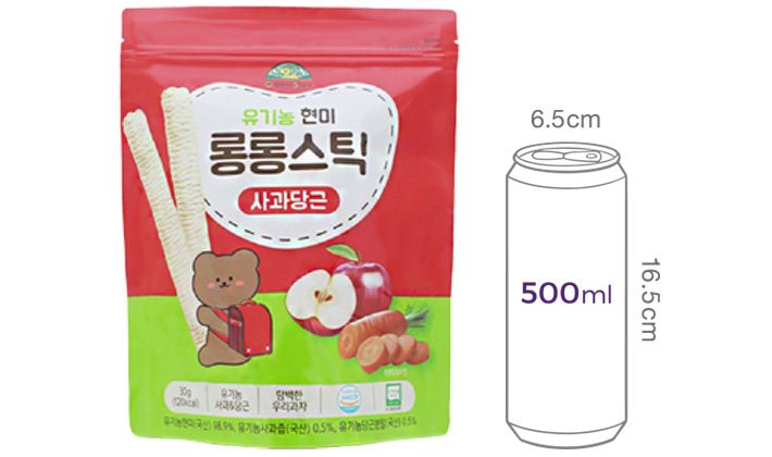 [오가닉스토리] 유기농 현미 롱롱스틱 사과당근 30g